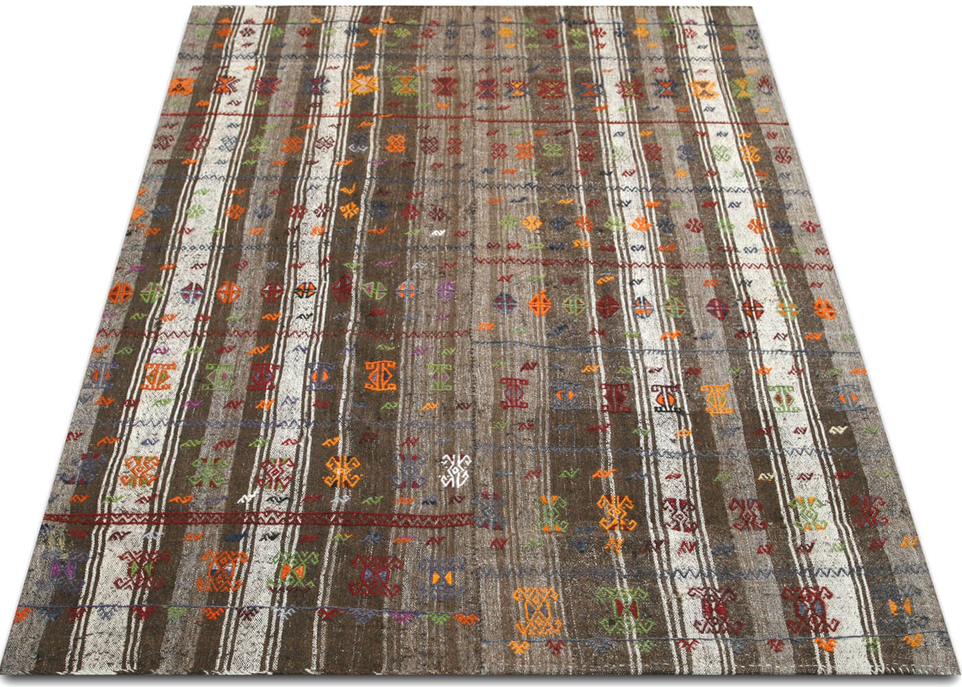 Semi Antique Turkish Kilim - 5'9" x 7'10" - 137088