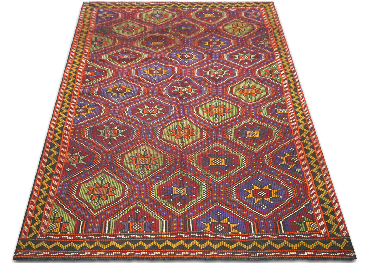 Vintage Turkish Kilim - 5'11" x 9'2" - 137091
