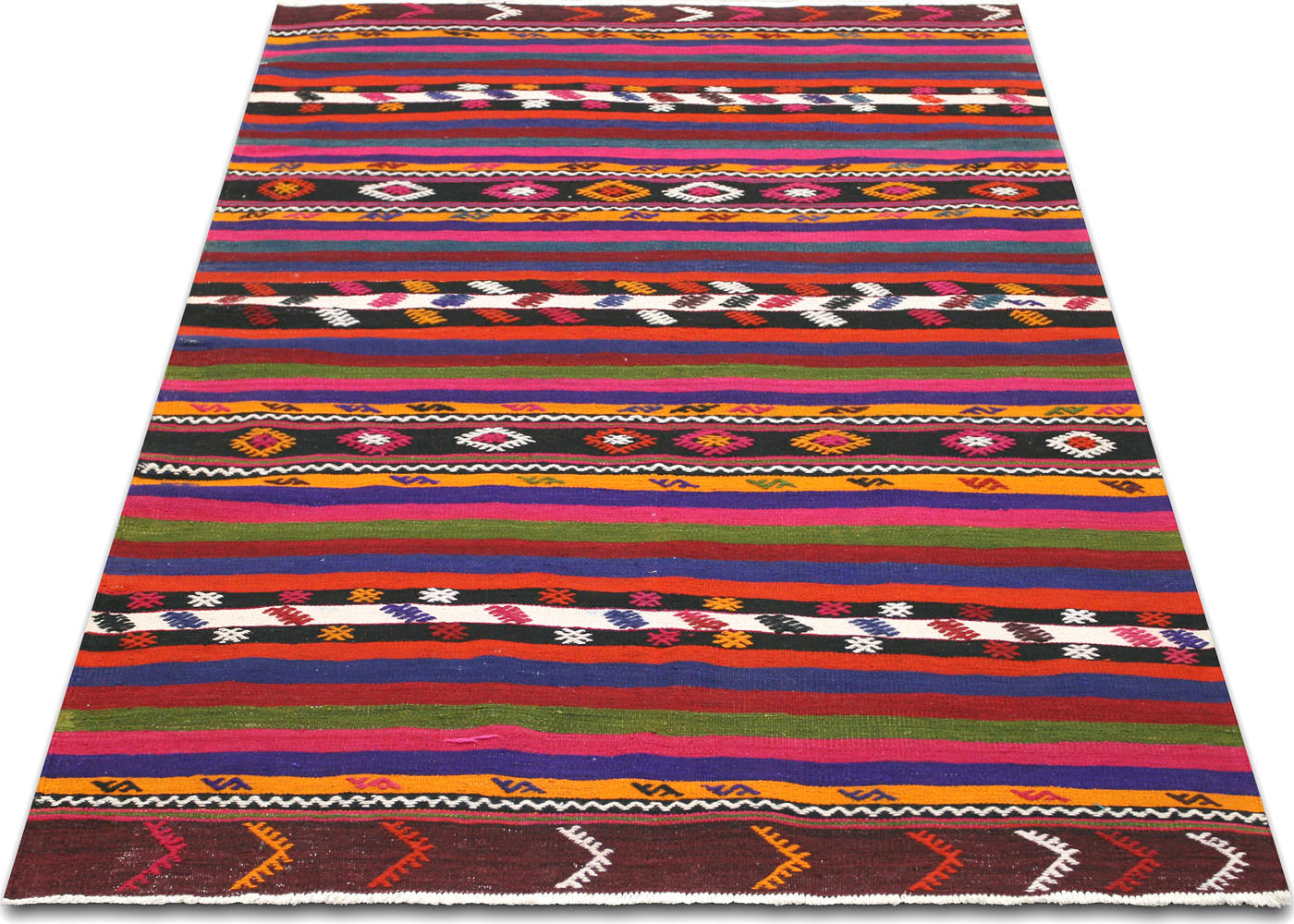 Vintage Turkish Kilim - 4'4" x 6'9" - 137121