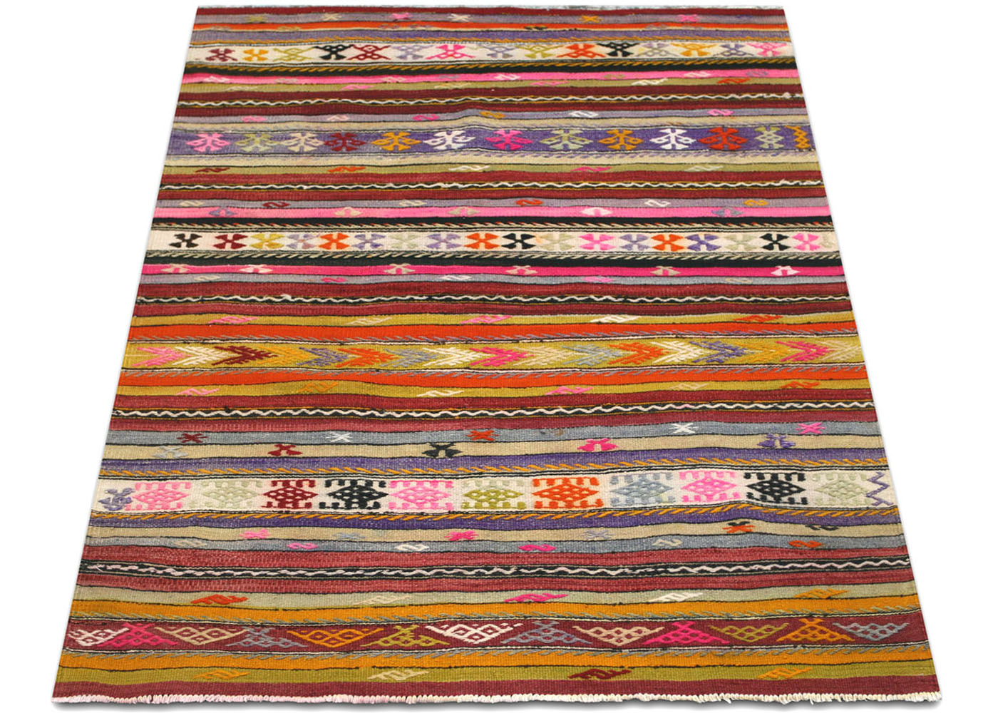 Vintage Turkish Kilim - 4'1" x 5'9" - 137125
