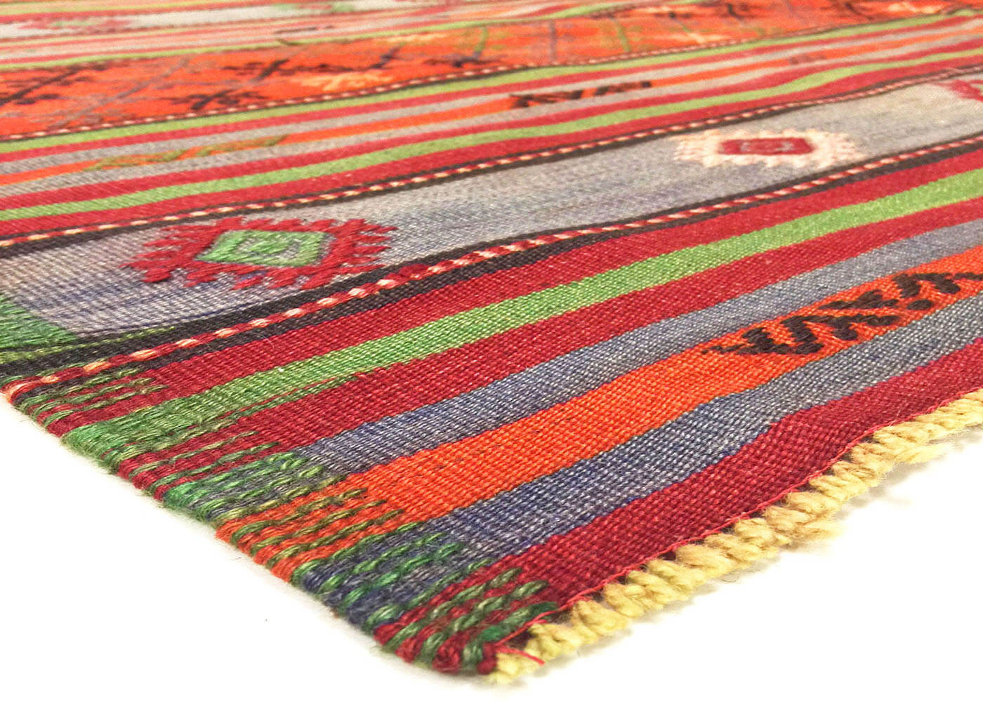 Vintage Turkish Kilim - 6'4" x 7'8" - 137130