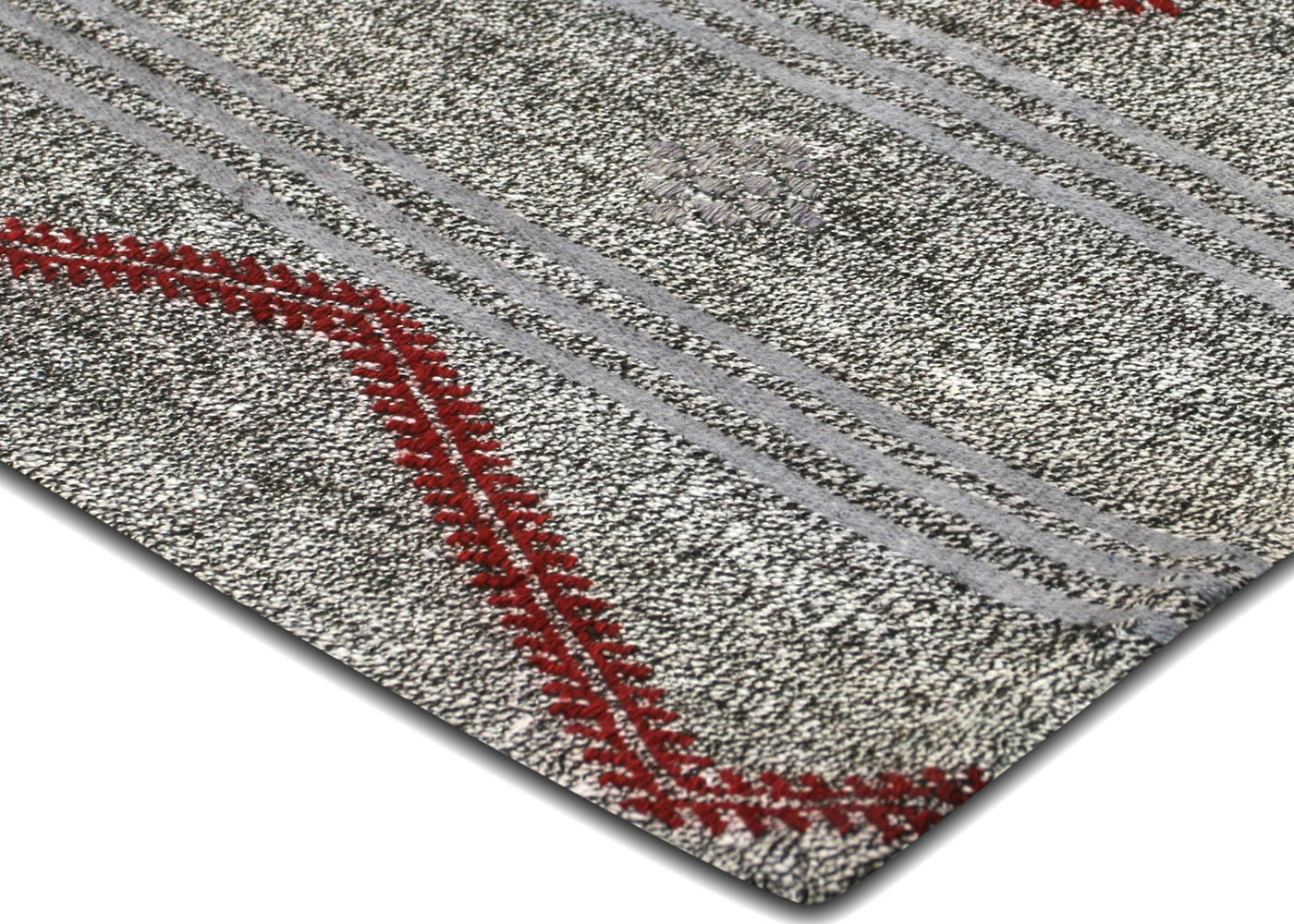 Vintage Turkish Rag Kilim - 6'11" x 11' - 140046