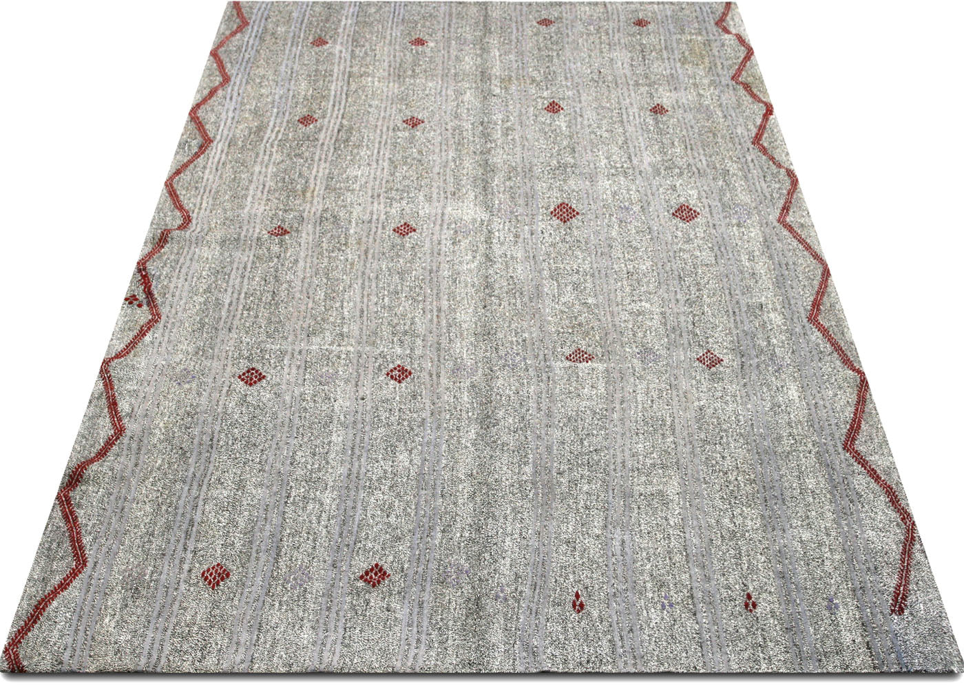 Vintage Turkish Rag Kilim - 6'11" x 11' - 140046