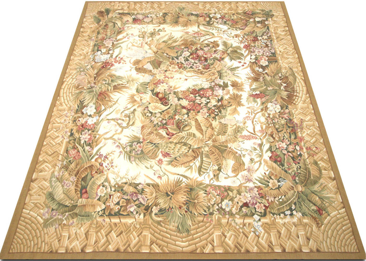 Vintage French Aubusson Rug - 7'10" x 10'3" - 140069