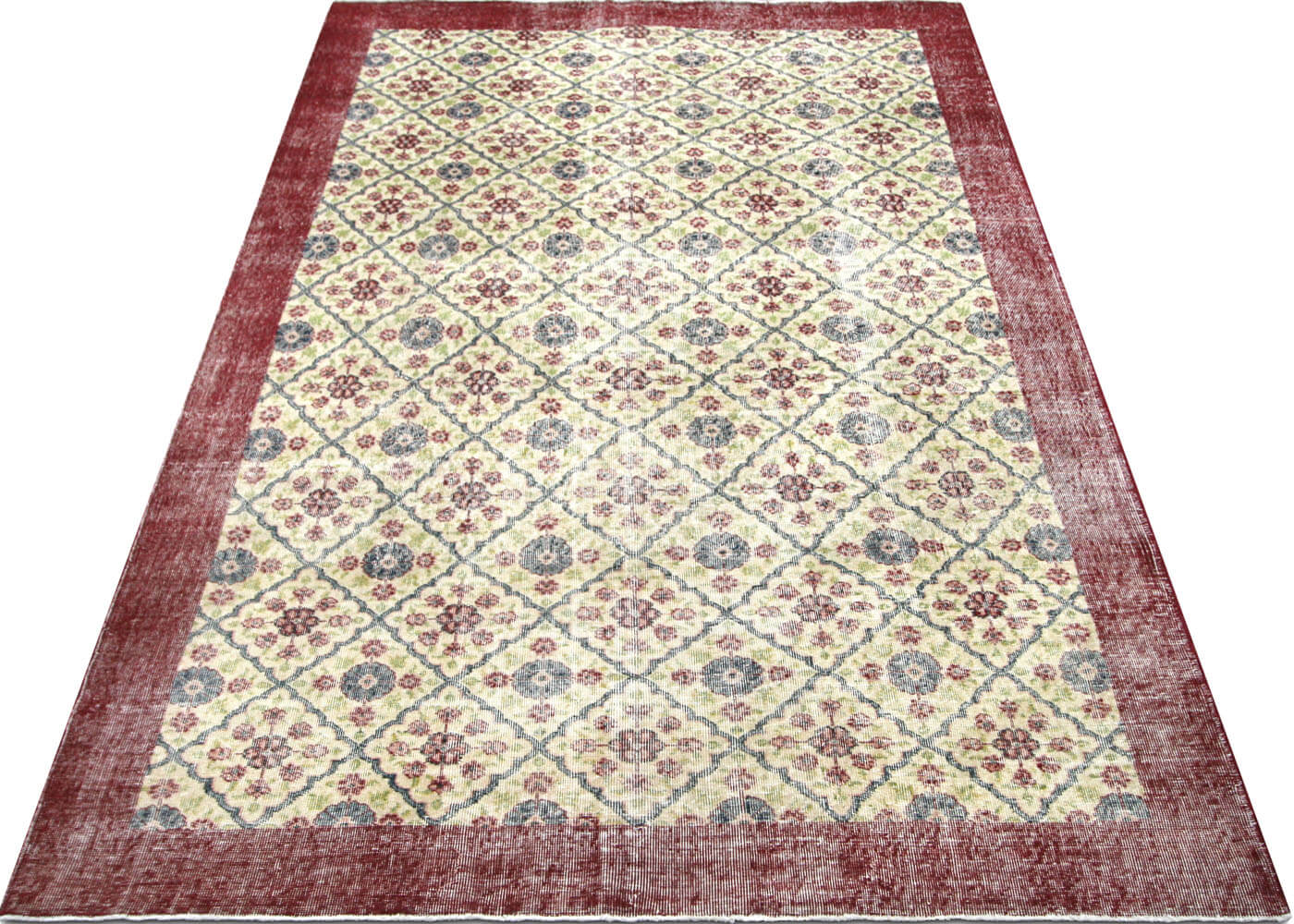 Vintage Turkish Mid-Century-Modern Rug - 6'10" x 10'2" - 140188