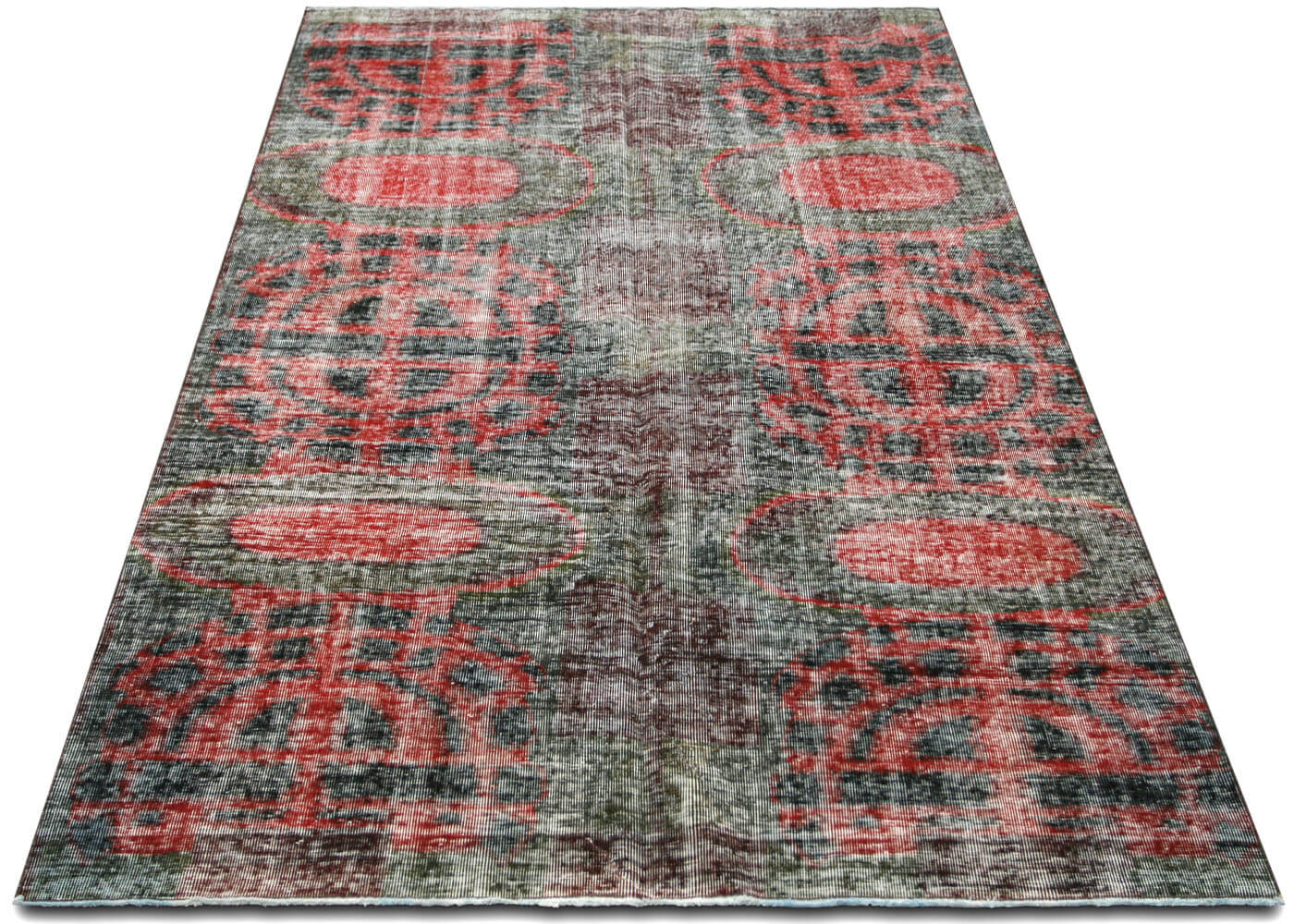 Vintage Turkish Mid-Century-Modern Rug - 5'10" x 9'10" - 140204