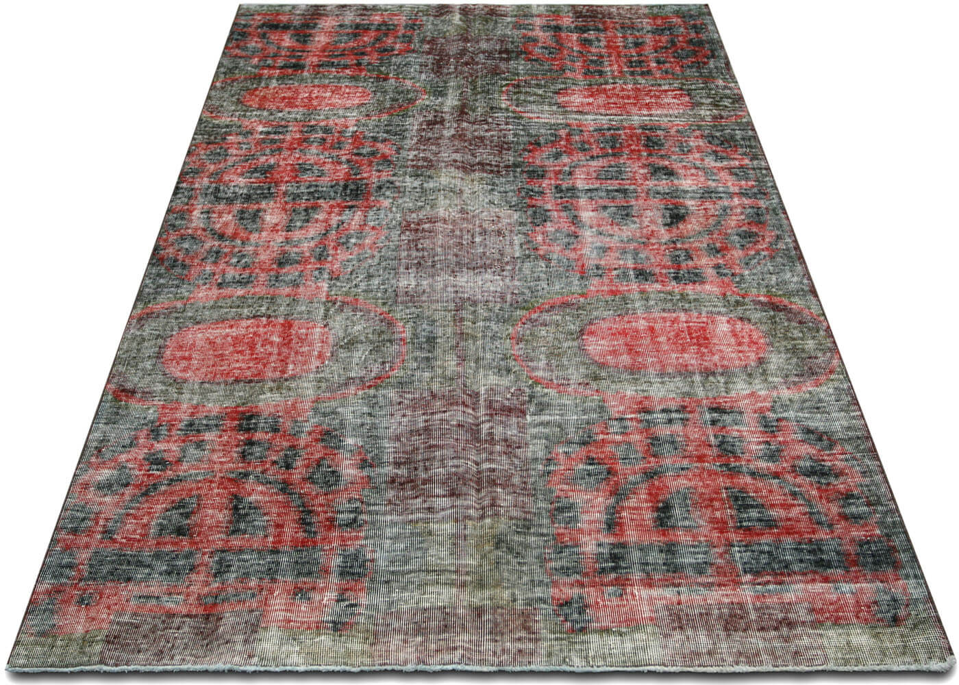 Vintage Turkish Mid-Century-Modern Rug - 5'10" x 9'10" - 140204