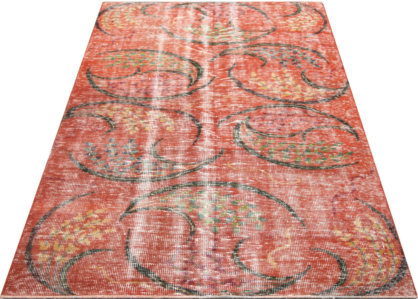 Vintage Turkish Mid-Century-Modern Rug - 4'9" x 7'2" - 140208