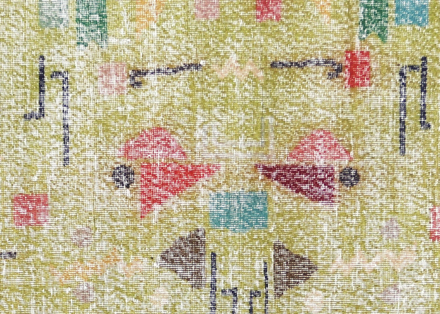 Vintage Turkish Mid-Century-Modern Rug - 6'6" x 10'1" - 140213