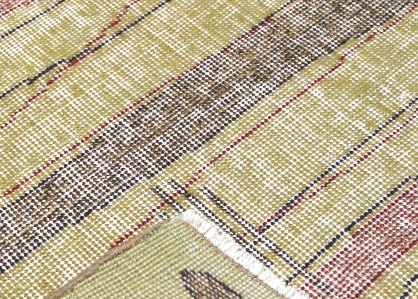 Vintage Turkish Mid-Century-Modern Runner - 3'4" x 10'2" - 140218