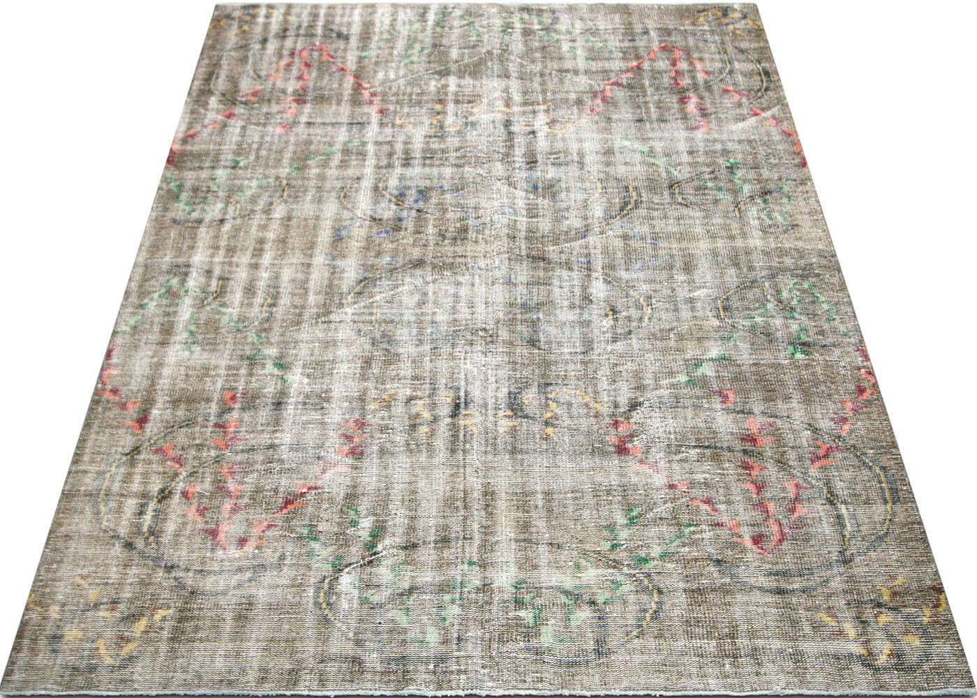 Vintage Turkish Mid-Century-Modern Rug - 6'2" x 9'3" - 140220