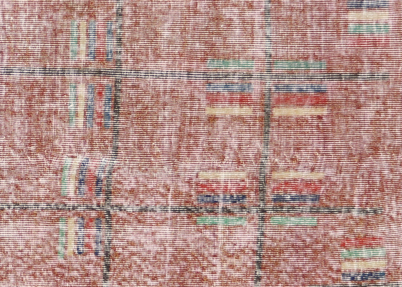 Vintage Turkish Mid-Century-Modern Rug - 5'6" x 8'3" - 140225
