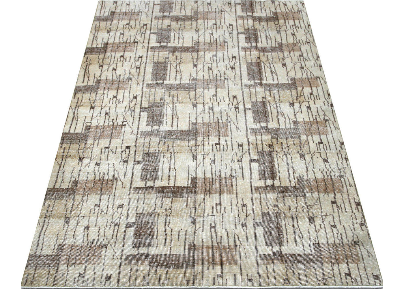 Vintage Turkish Mid-Century-Modern Rug - 5'8" x 9'5" - 140229