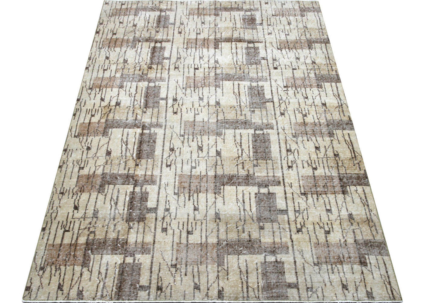 Vintage Turkish Mid-Century-Modern Rug - 5'8" x 9'5" - 140229