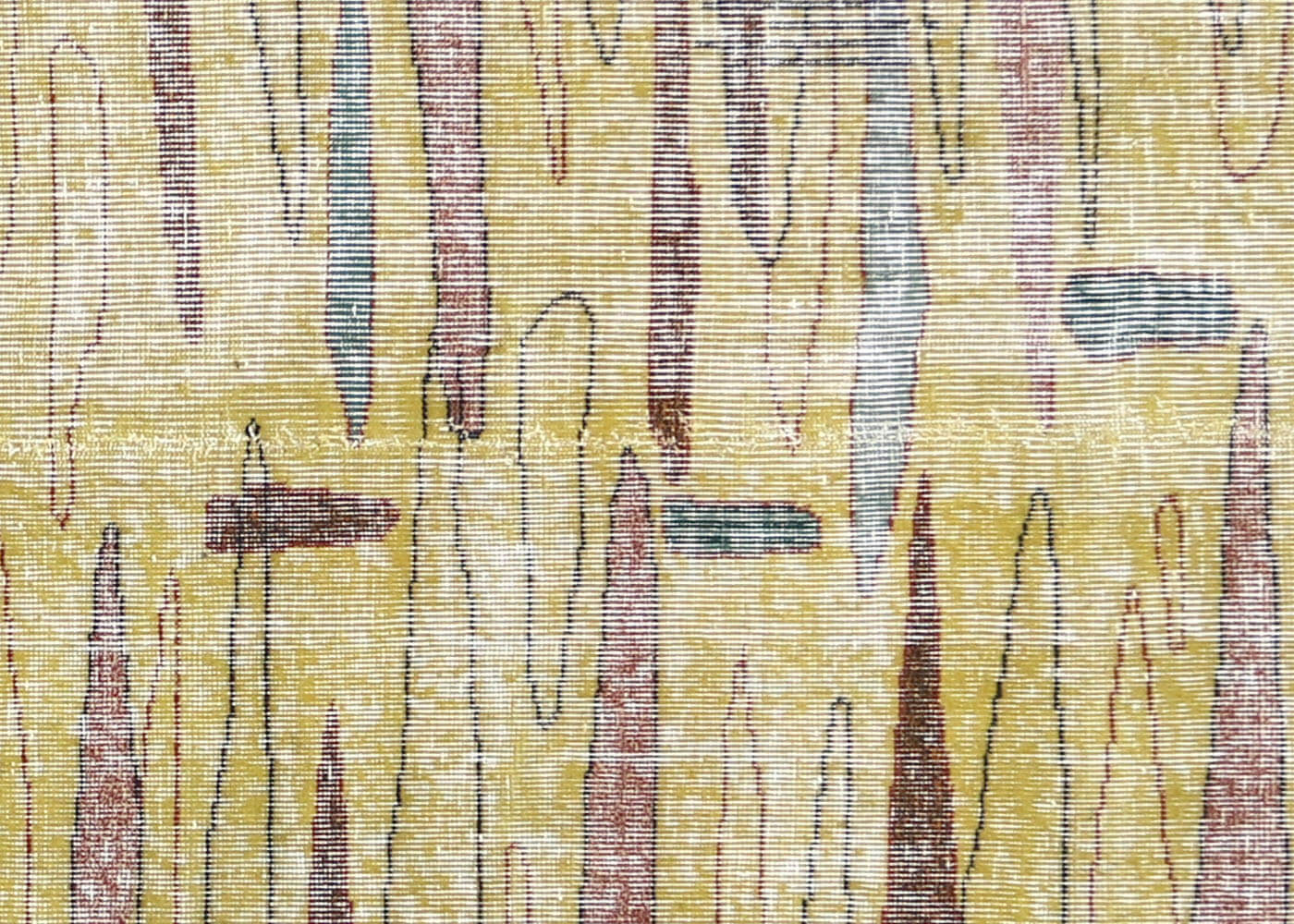Vintage Turkish Mid-Century-Modern Rug - 6'9" x 10' - 140235