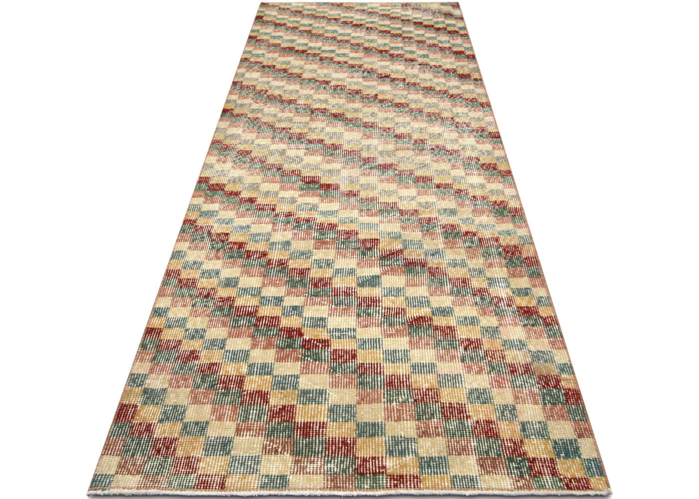 Vintage Turkish Mid-Century-Modern Runner - 2'10" x 7'6" - 140241