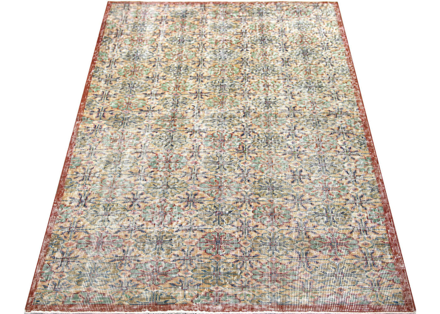 Vintage Turkish Mid-Century-Modern Rug - 3'9" x 6'1" - 140248