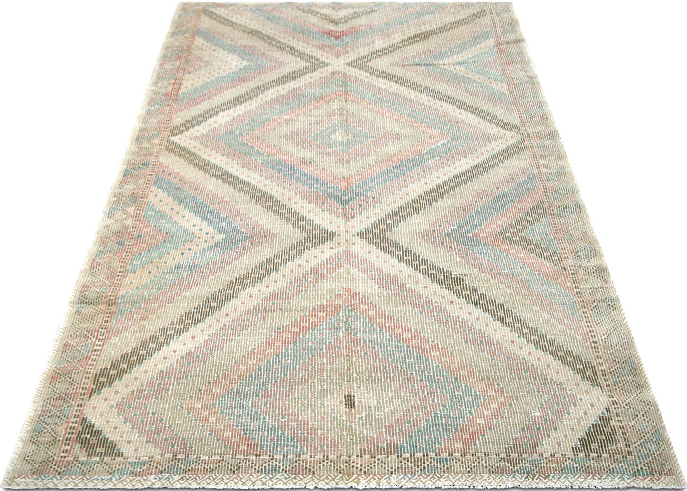 Vintage Turkish Kilim - 6'5" x 11'4" - 140281