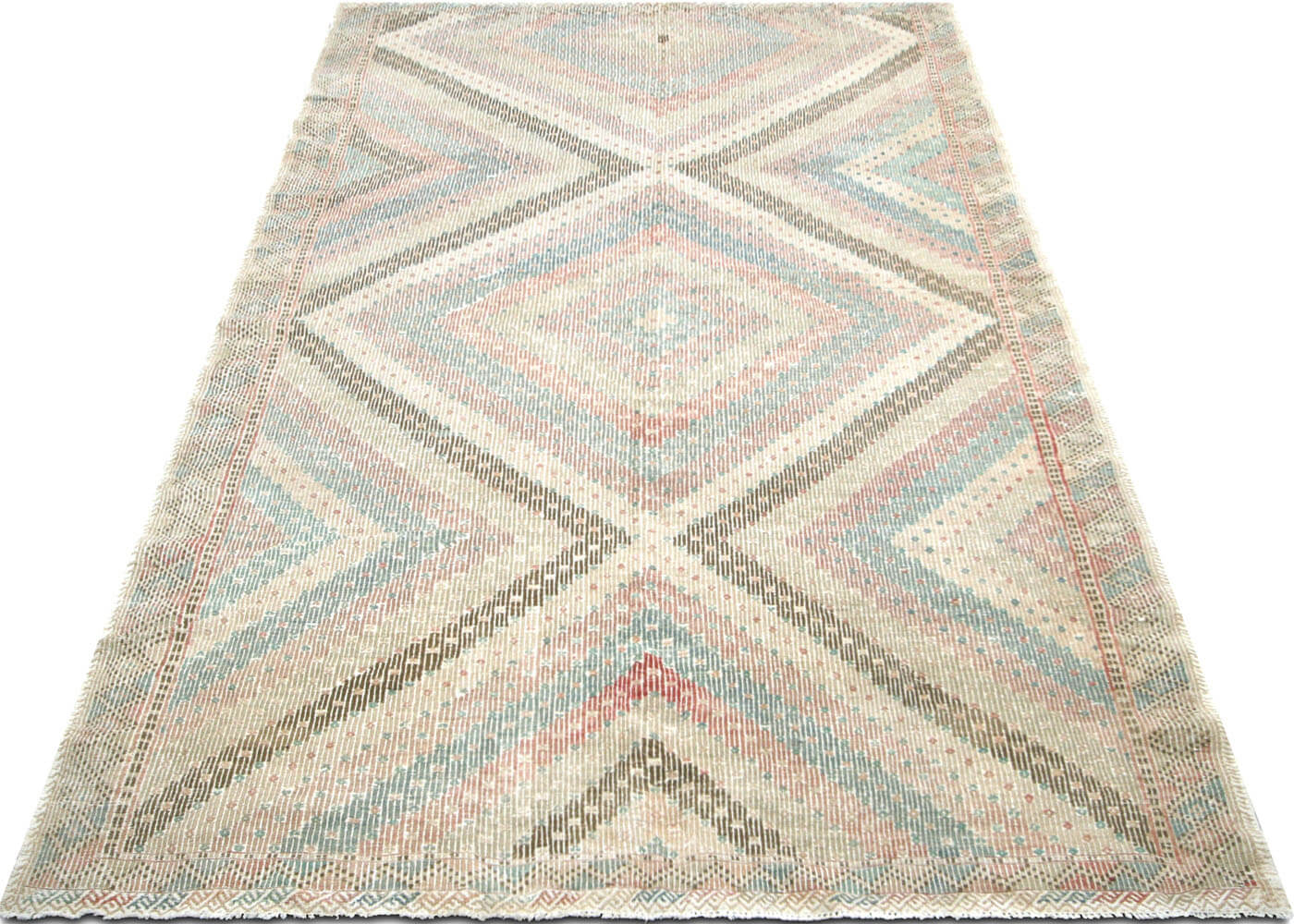 Vintage Turkish Kilim - 6'5" x 11'4" - 140281