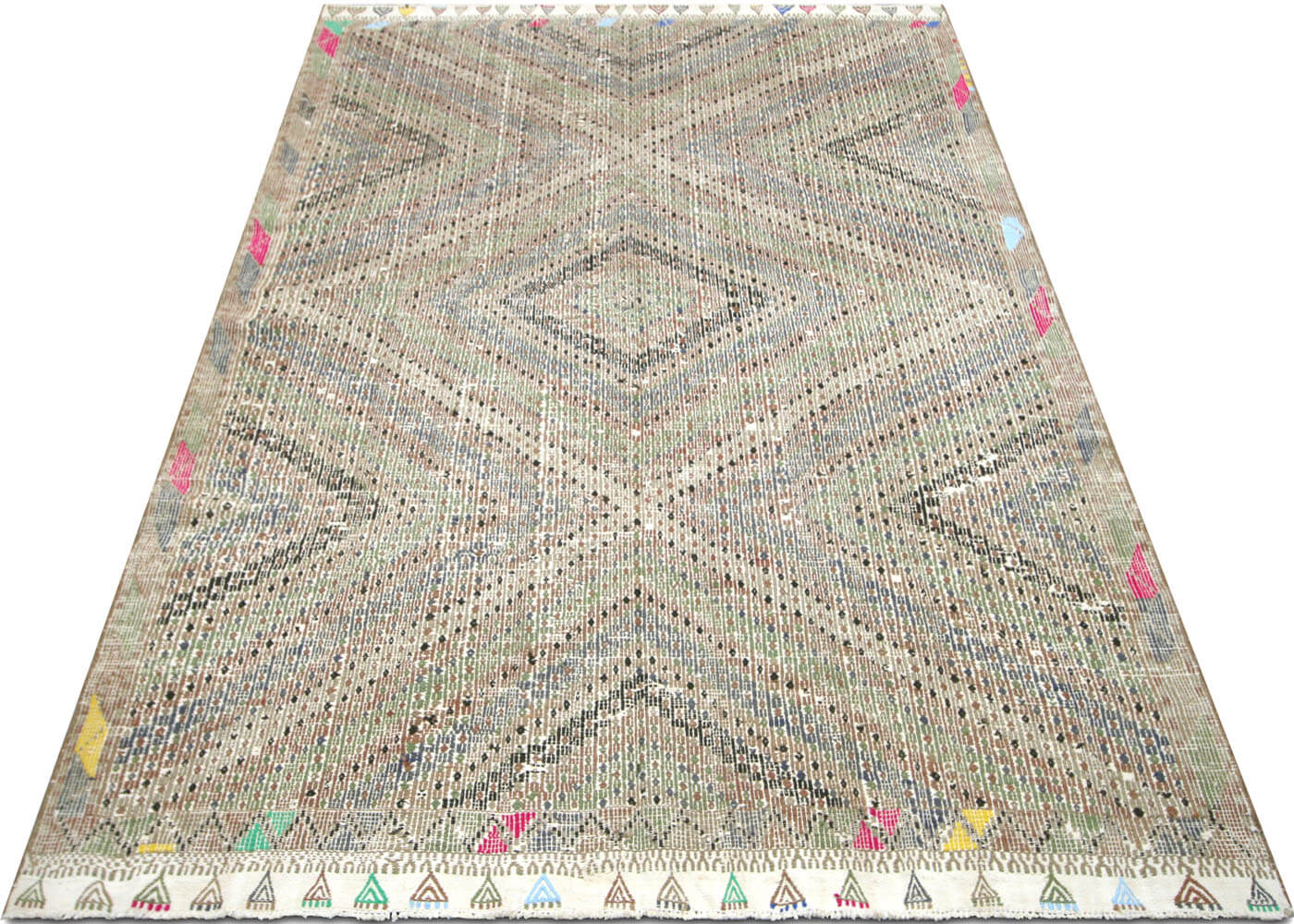 Vintage Turkish Kilim - 6'4" x 8'11" - 140292