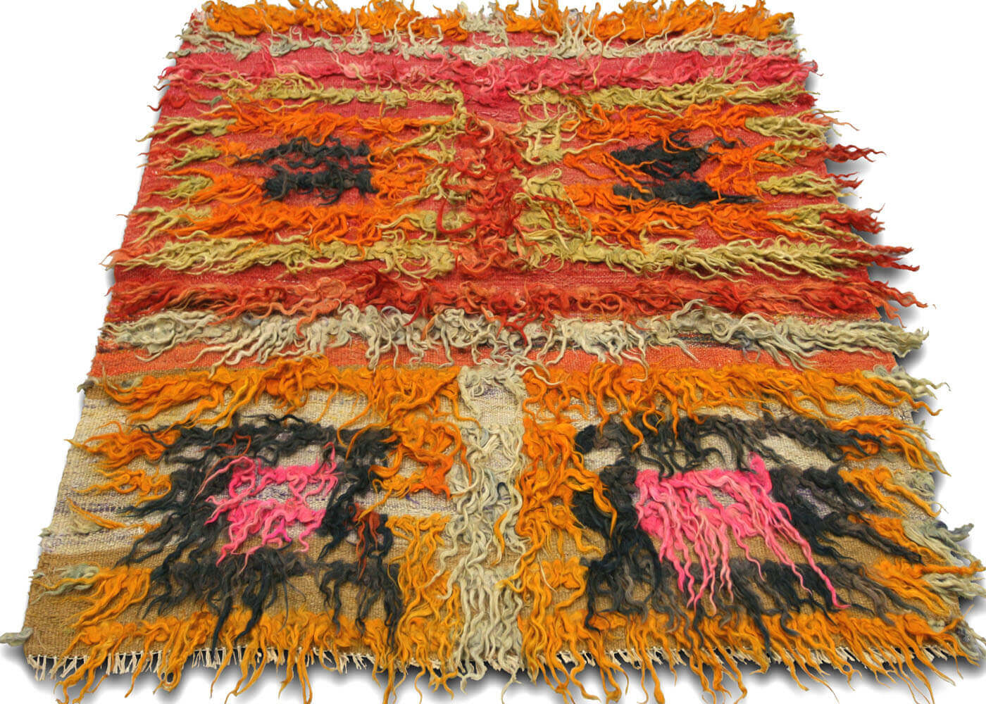 Vintage Turkish Tulu Rug - 3'9" x 3'8" - 140318