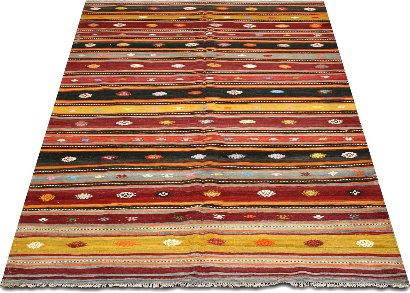 Vintage Turkish Kilim - 5'10" x 9'8" - 140343