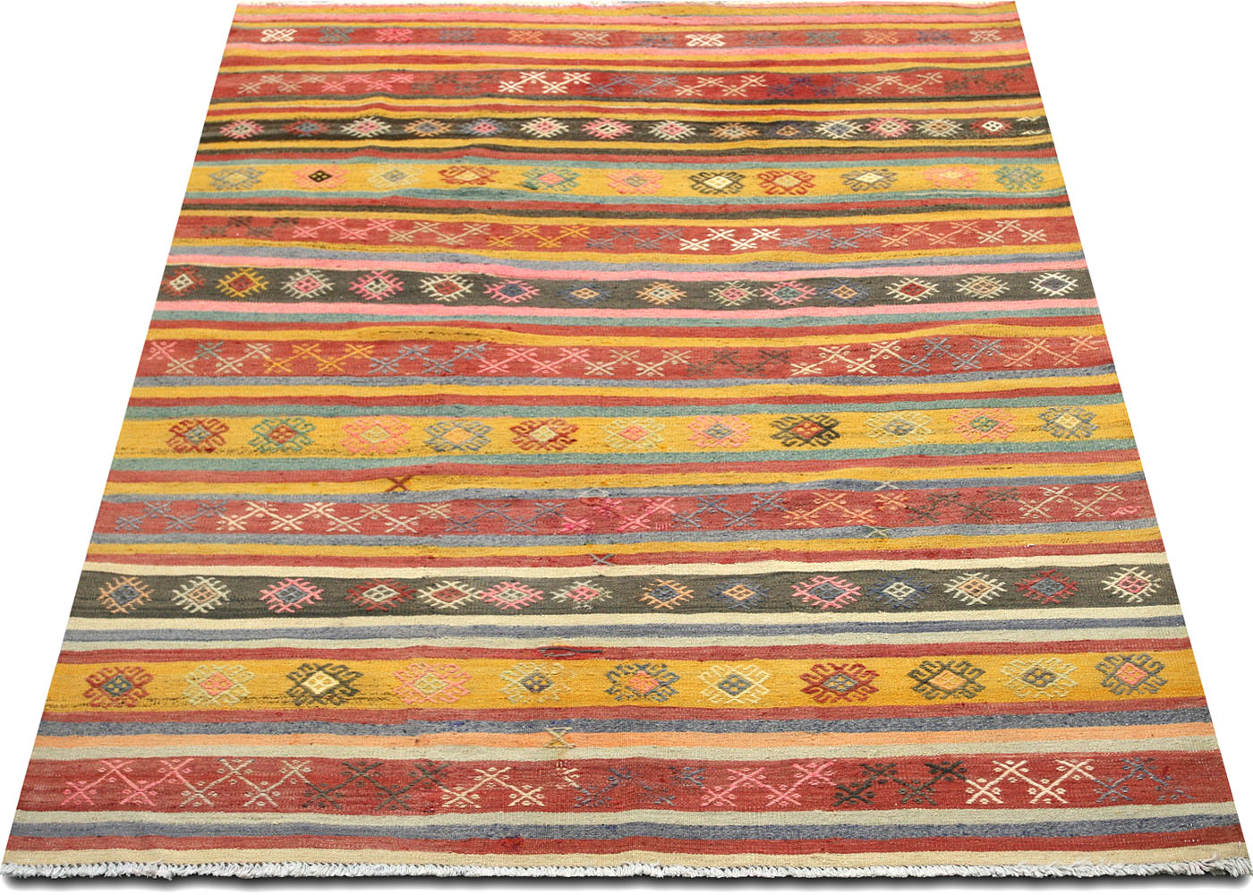 Vintage Turkish Kilim - 5' x 6'11" - 140349