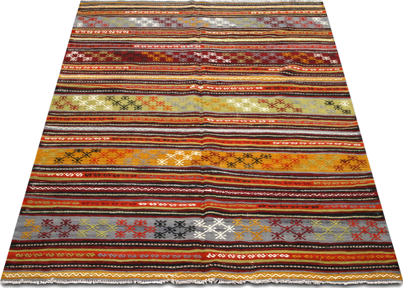 Vintage Turkish Kilim - 5'10" x 9'10" - 140394