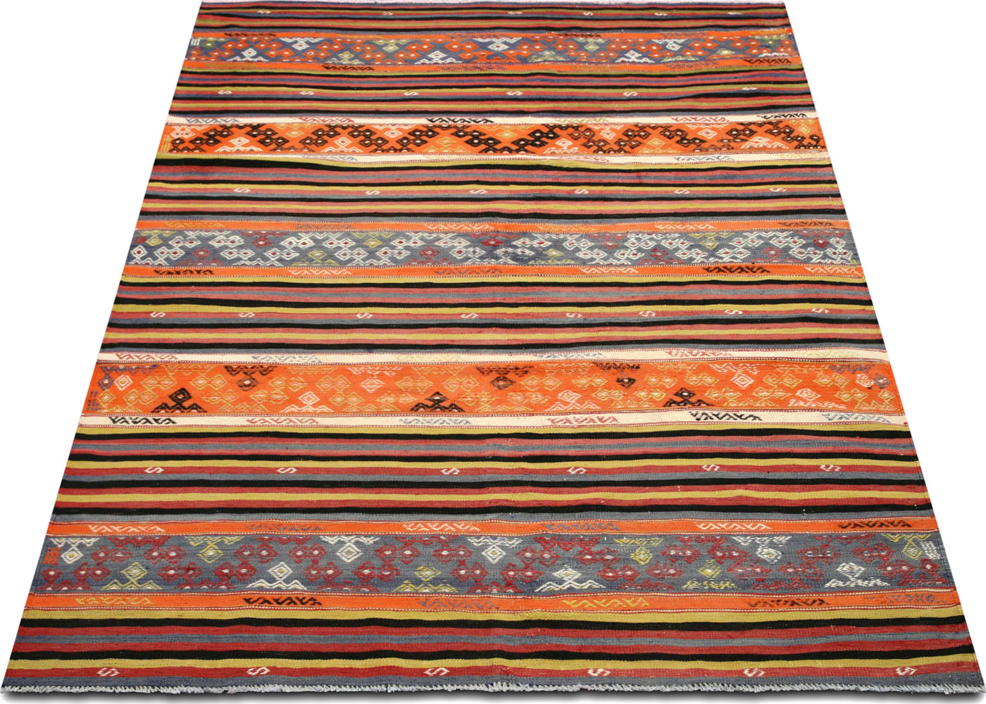 Vintage Turkish Kilim - 5'2" x 7'11" - 140443