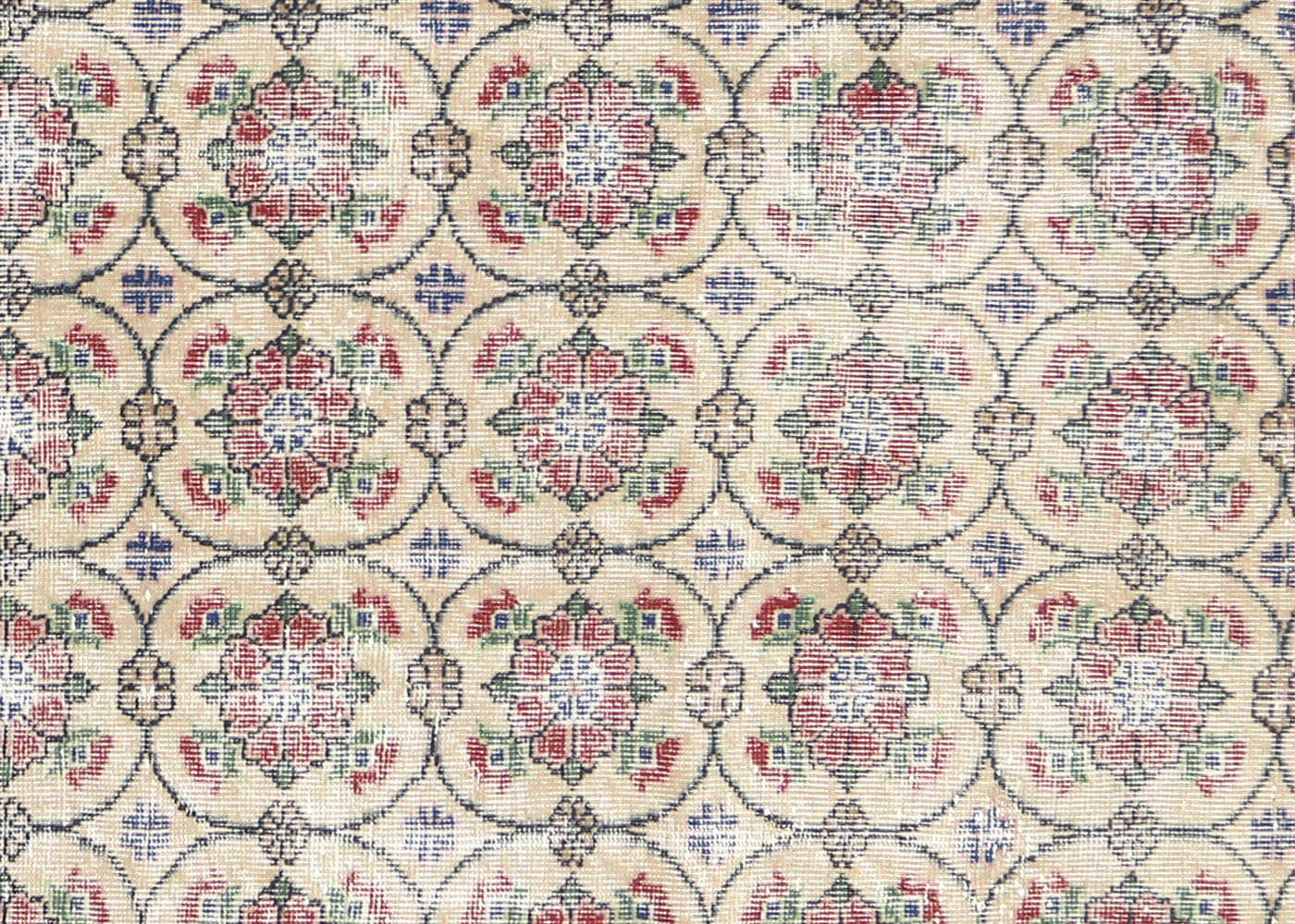 Vintage Turkish Mid-Century-Modern Rug - 7'5" x 11'1" - 140448