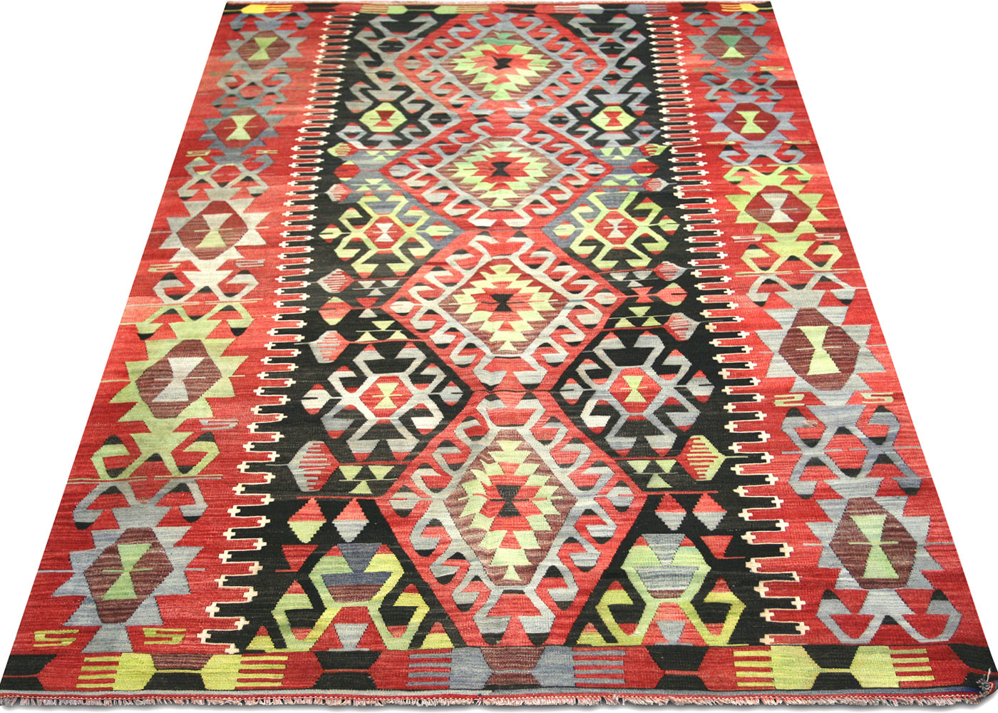 Vintage Turkish Kilim - 5'11" x 11'2" - 140500