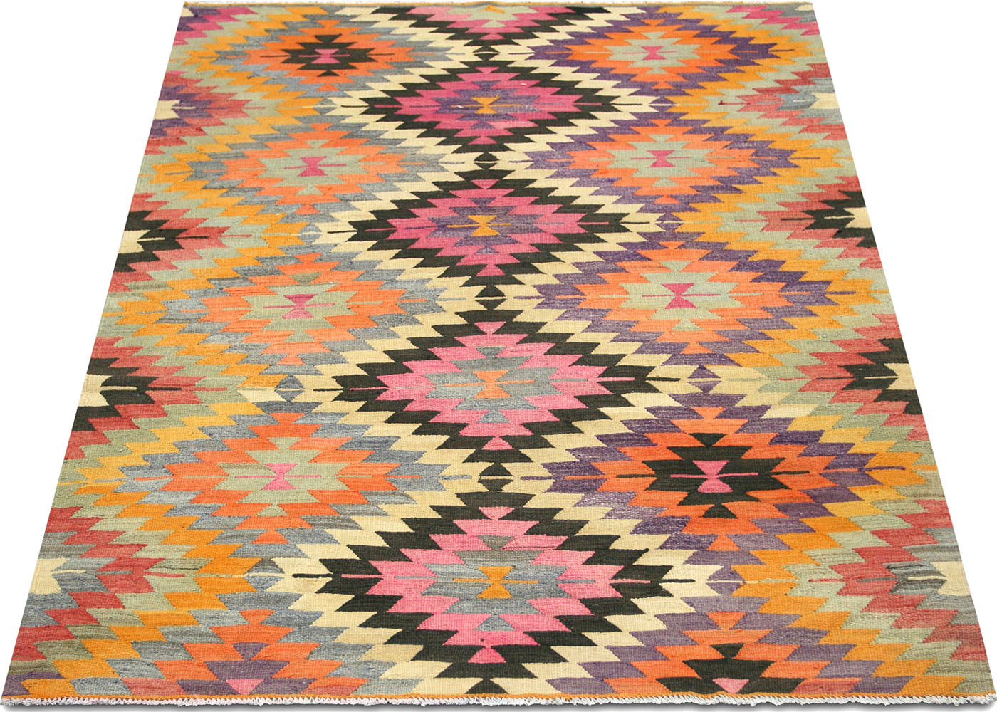 Vintage Turkish Kilim - 5'5" x 7'10" - 140593