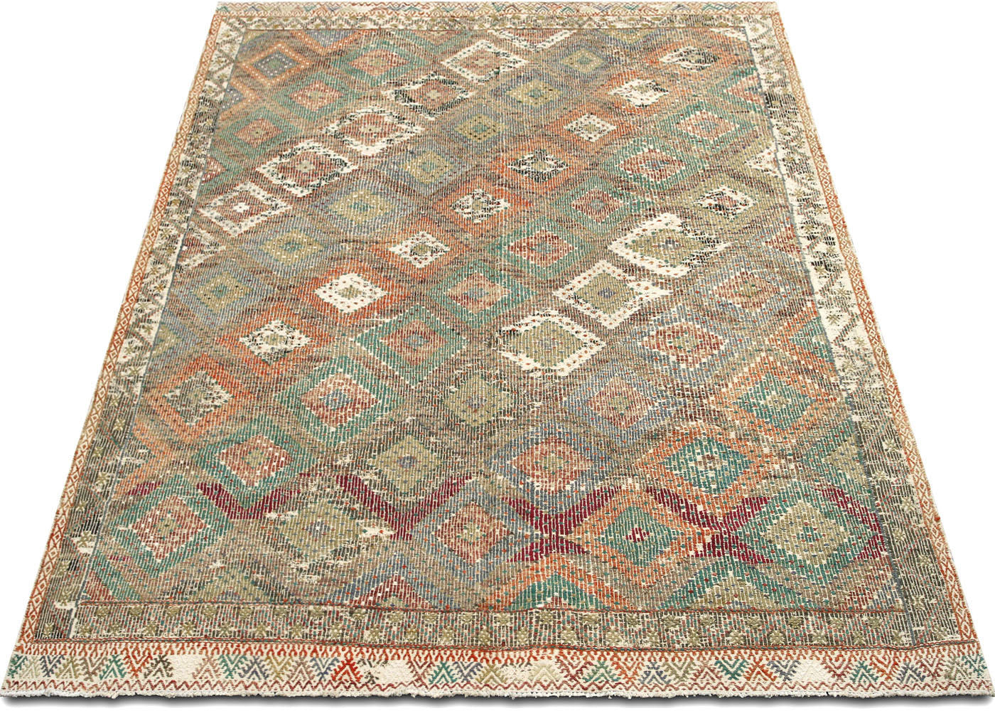 Vintage Turkish Kilim - 6'5" x 9'6" - 140706