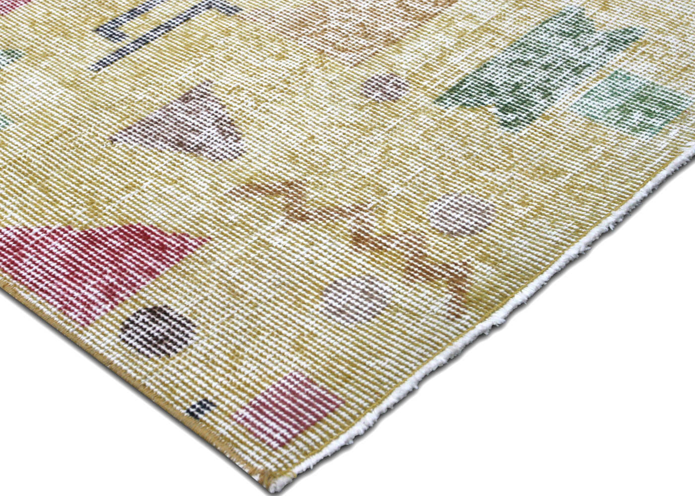 Vintage Turkish Mid-Century-Modern Runner - 3'1" x 10'6" - 140783