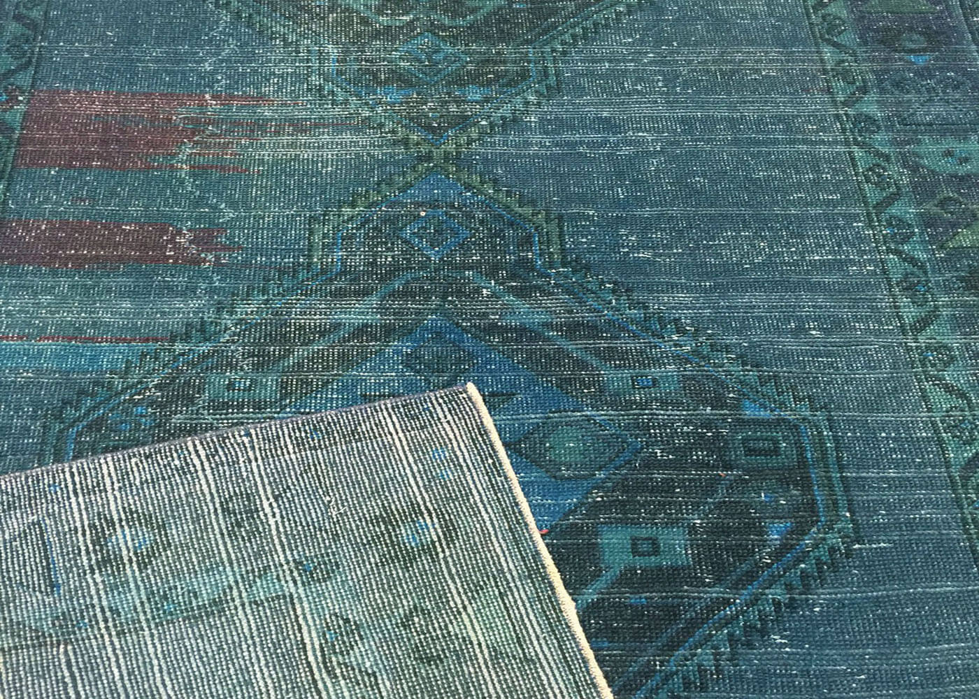 Vintage Turkish OverDyed Rug - 4'5" x 10'10" - 140812