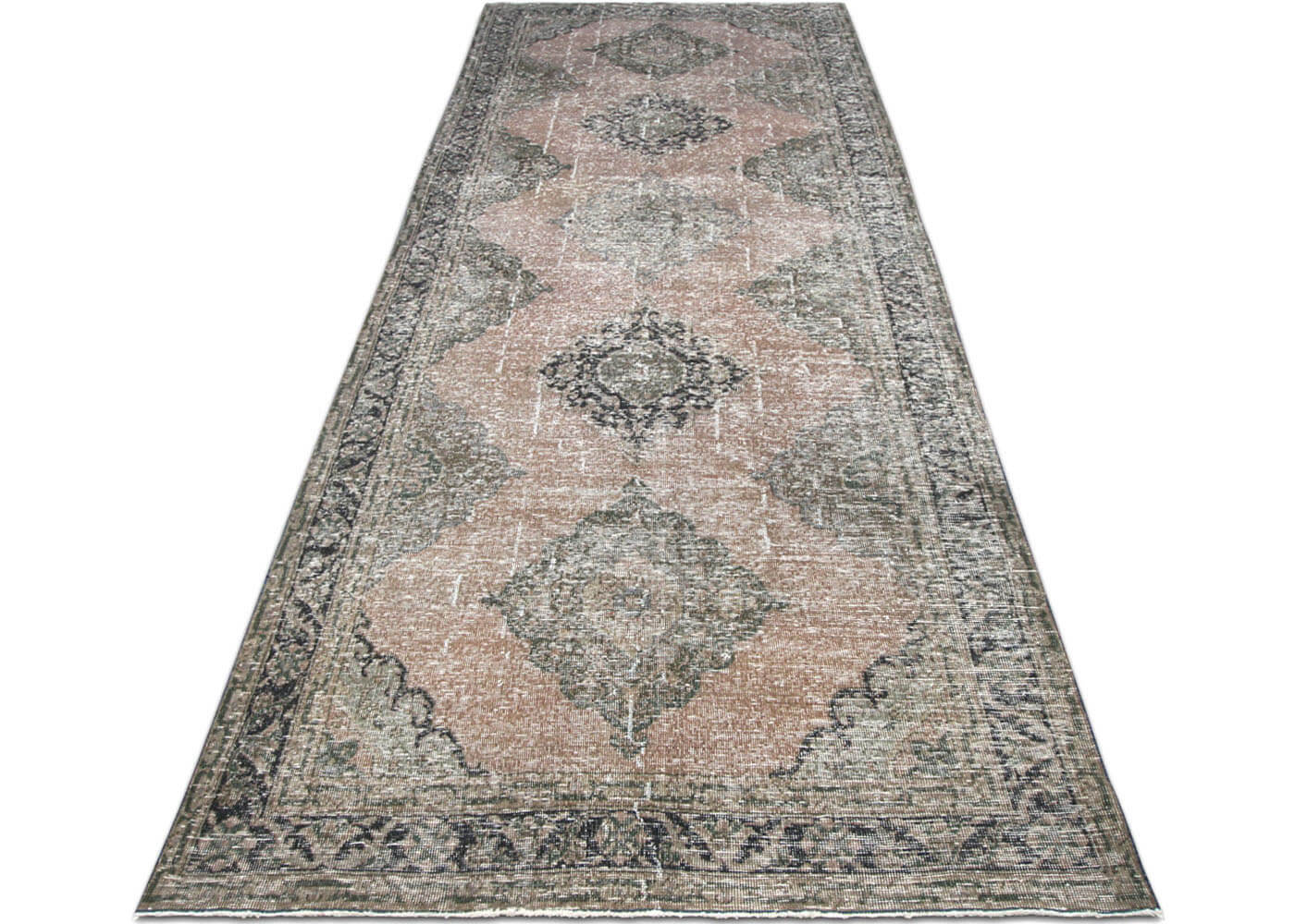 Vintage Turkish Oushak Rug - 4'9" x 13' - 140819