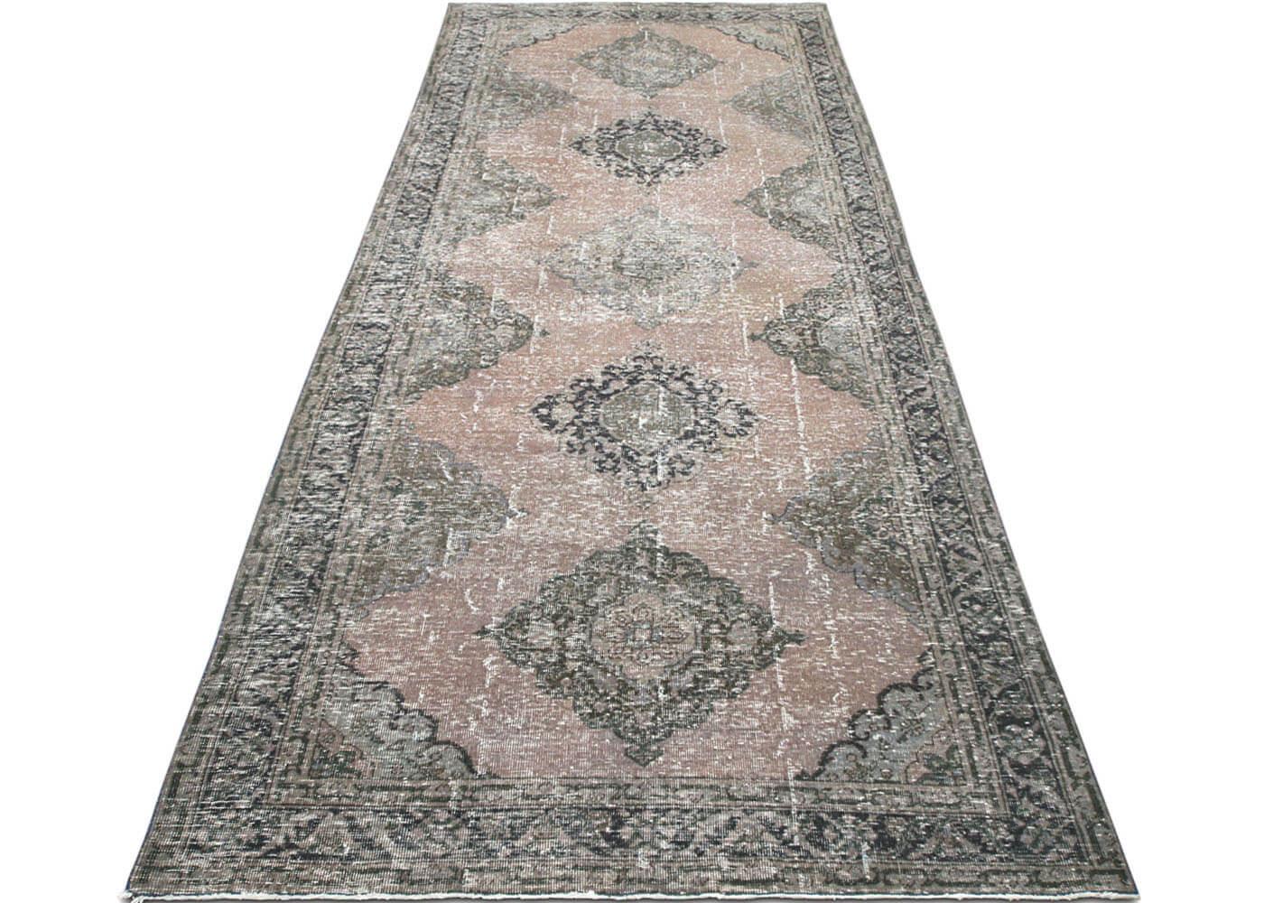 Vintage Turkish Oushak Rug - 4'9" x 13' - 140819
