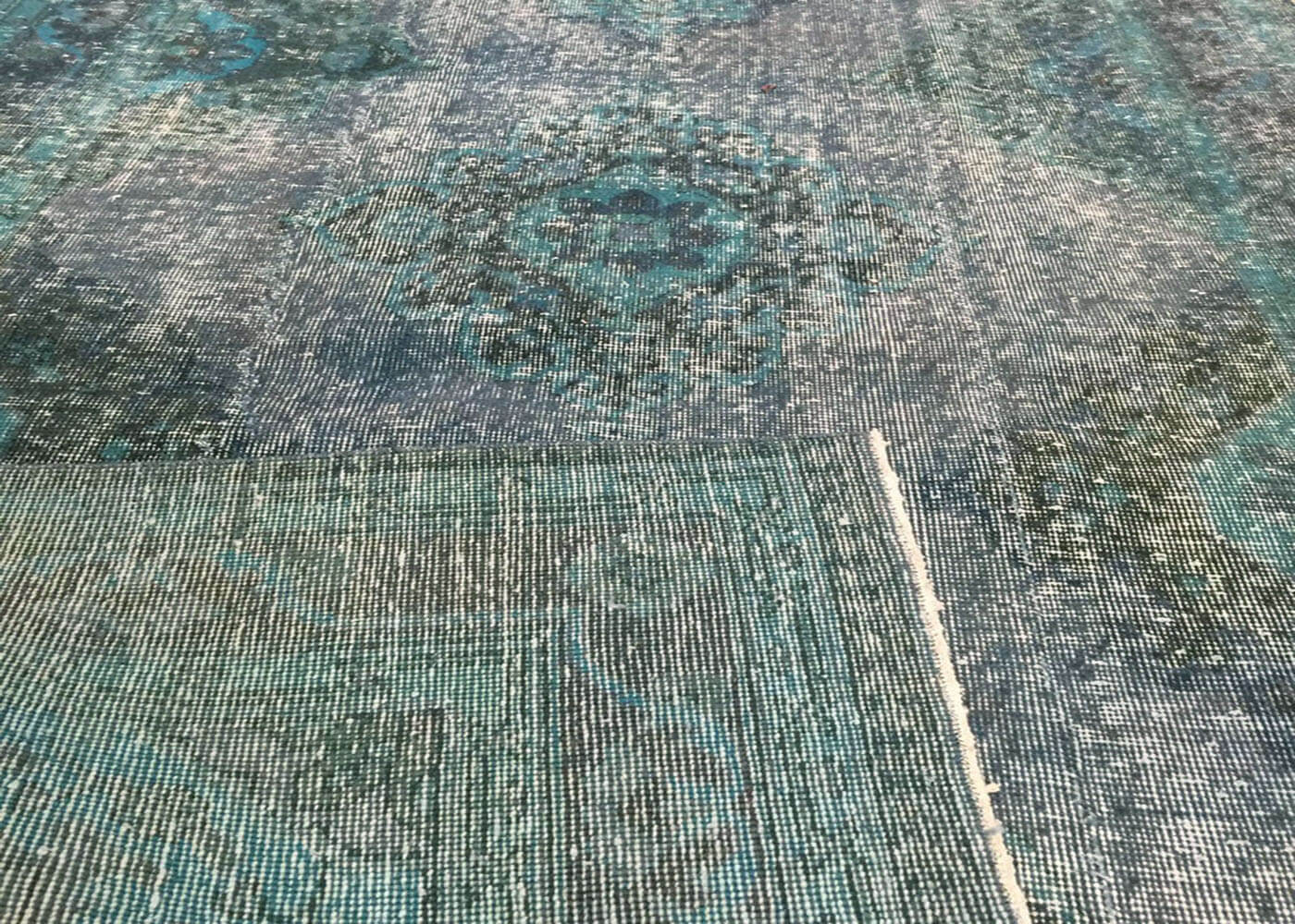 Vintage Turkish OverDyed Rug - 4'6" x 12'11" - 140820
