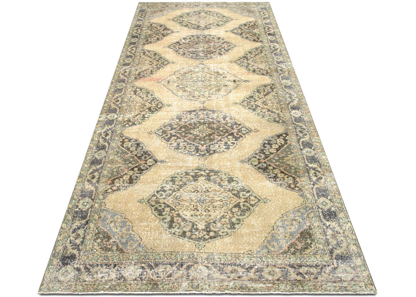 Vintage Turkish Oushak Rug - 4'7" x 12'7" - 140823