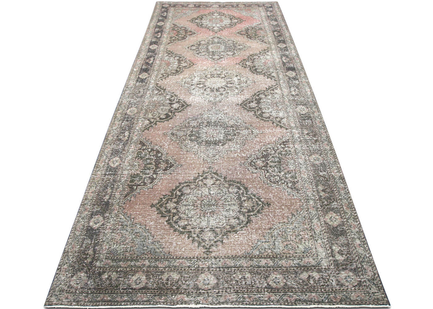 Vintage Turkish Oushak Rug - 4'10" x 12'11" - 140826