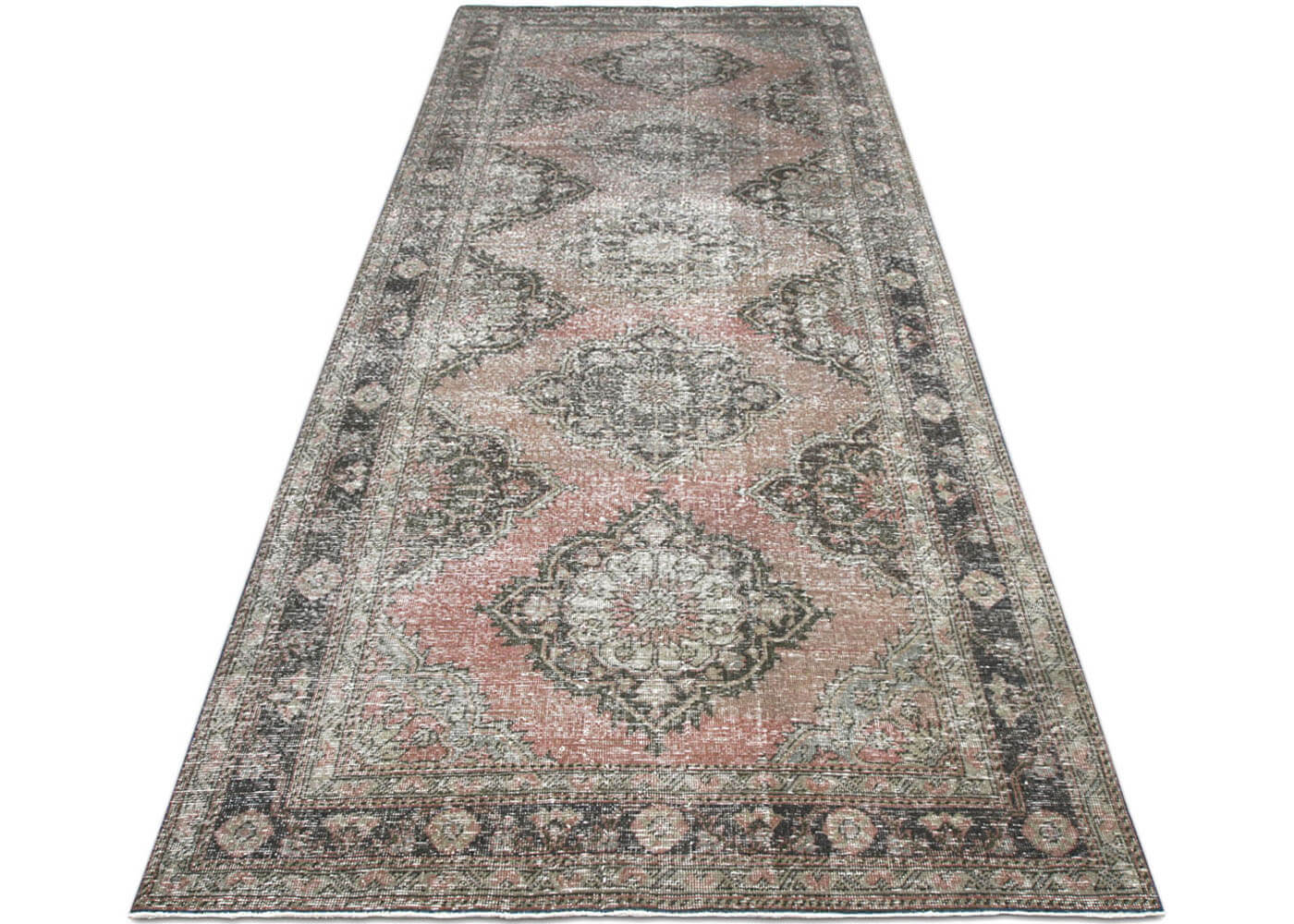 Vintage Turkish Oushak Rug - 4'10" x 12'11" - 140826