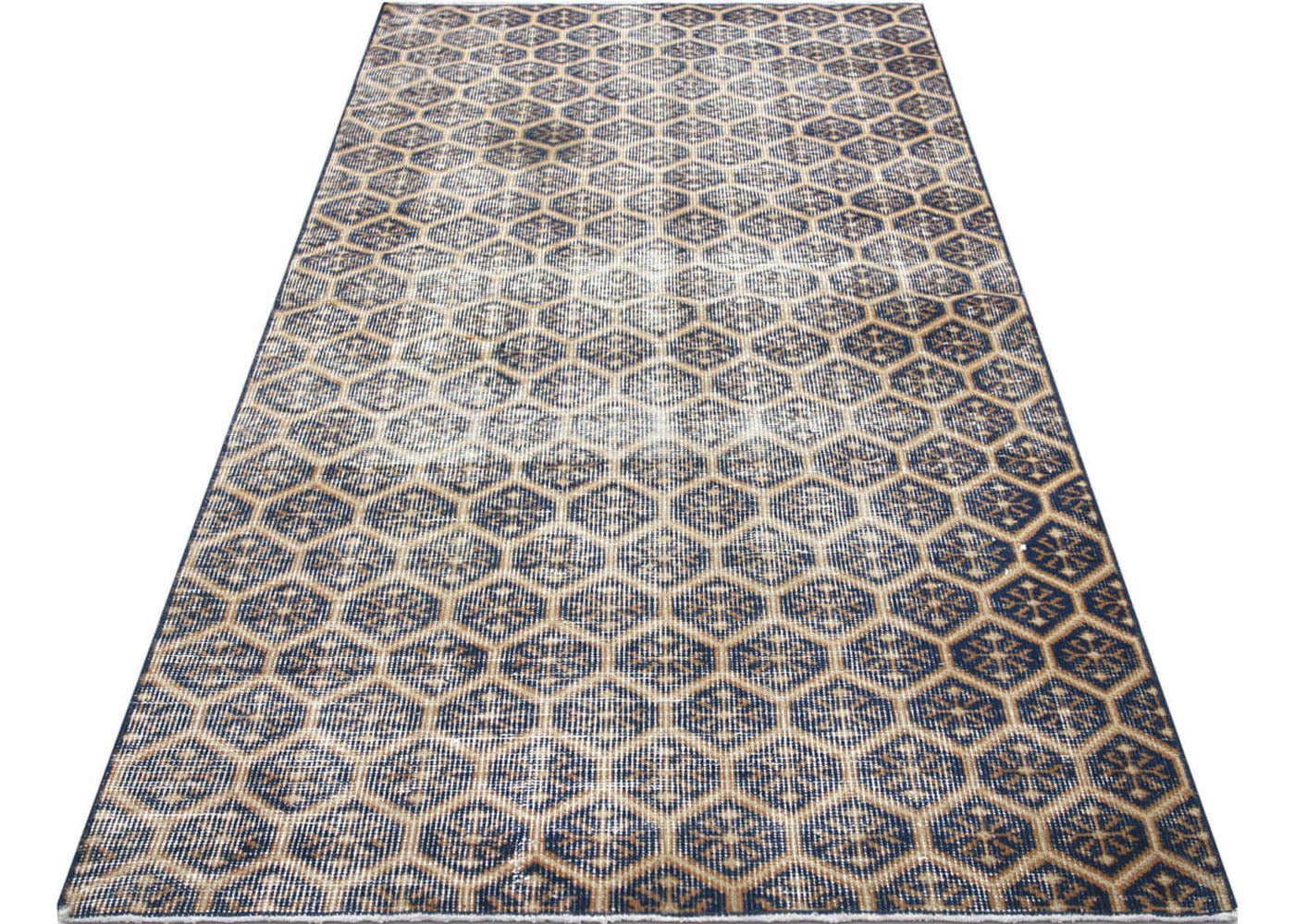 Vintage Turkish Mid-Century-Modern Rug - 3'5" x 6'7" - 140867