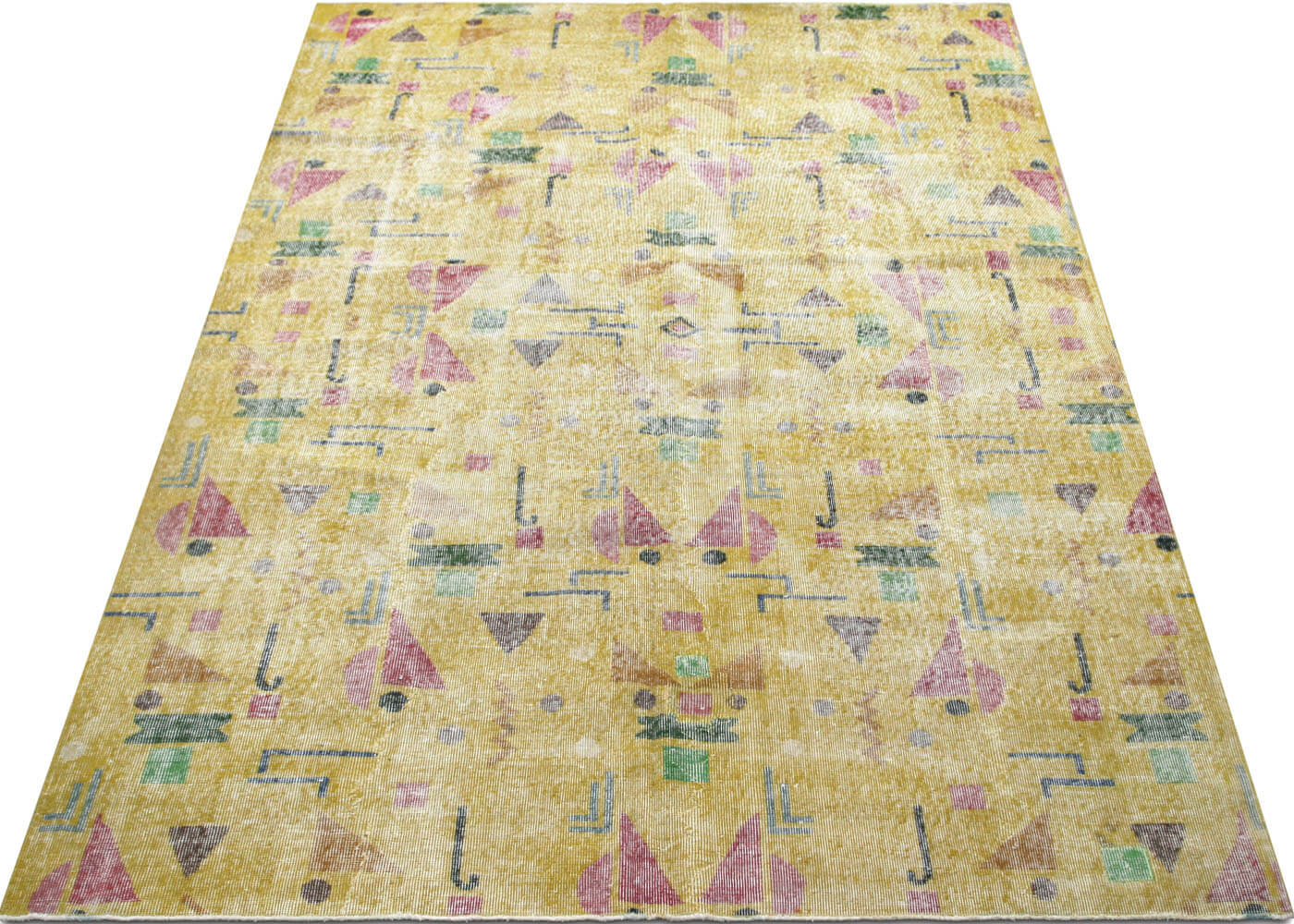Vintage Turkish Mid-Century-Modern Rug - 6'9" x 9'7" - 140869