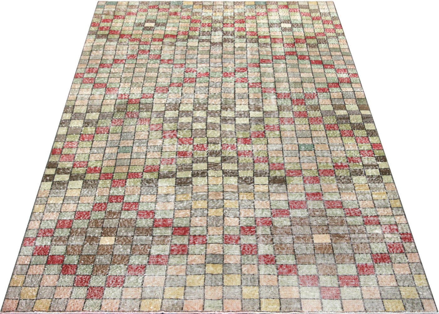 Vintage Turkish Mid-Century-Modern Rug - 5'7" x 8'11" - 140886