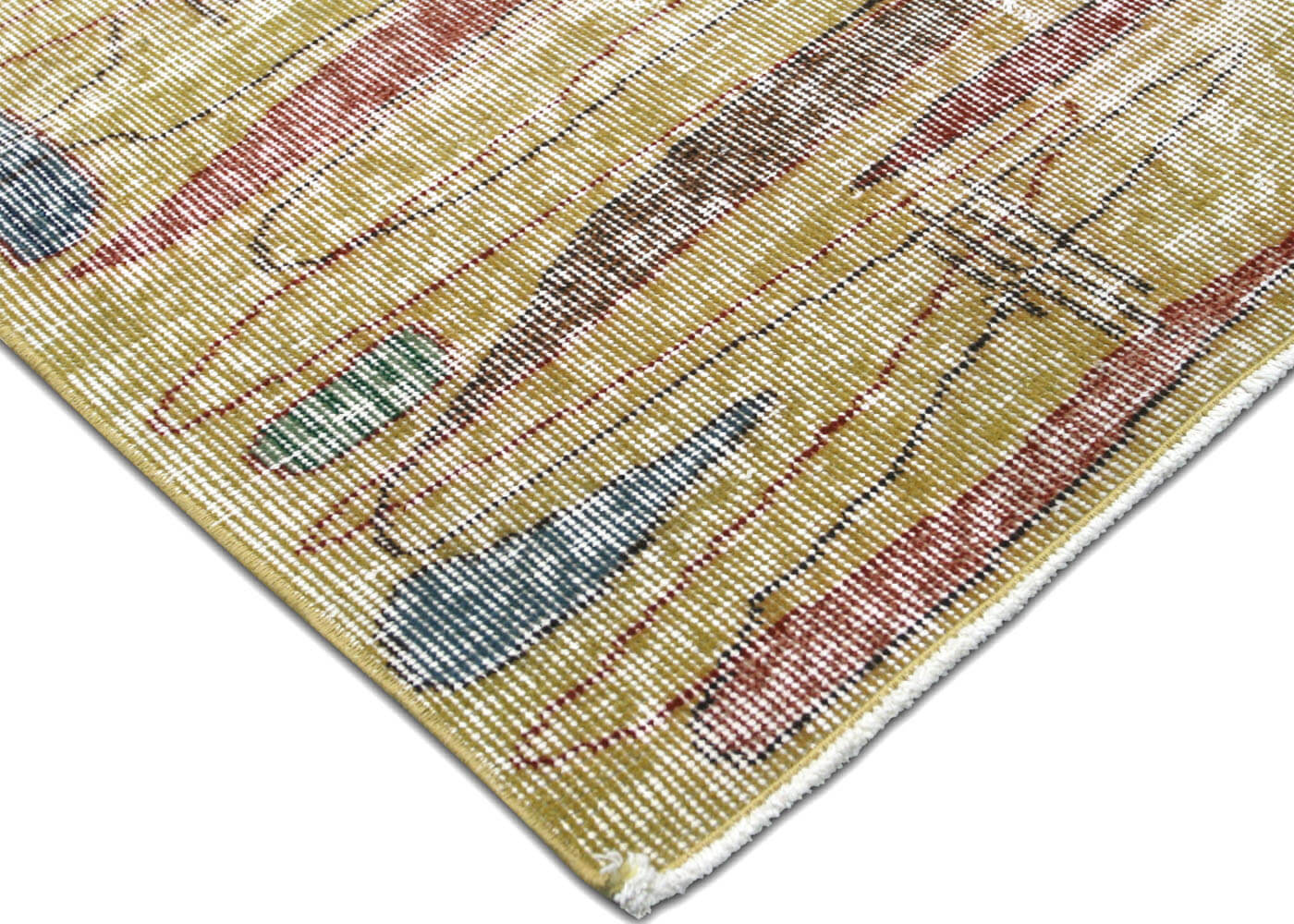Vintage Turkish Mid-Century-Modern Rug - 3'10" x 6'2" - 140924
