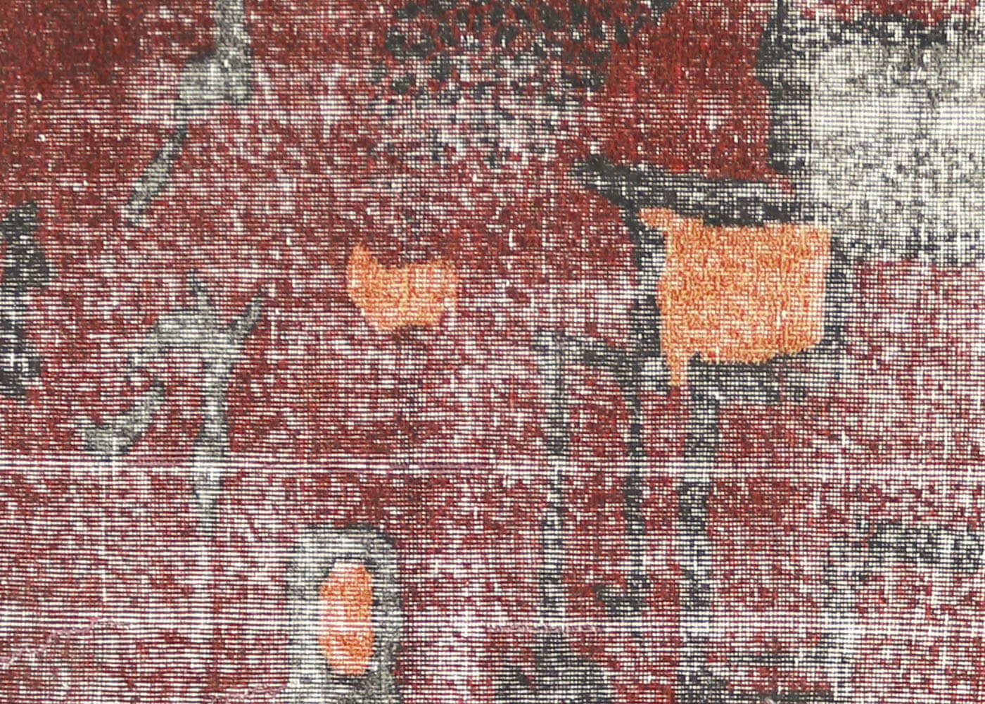 Vintage Turkish Mid-Century-Modern Rug - 6'2" x 9'8" - 140941