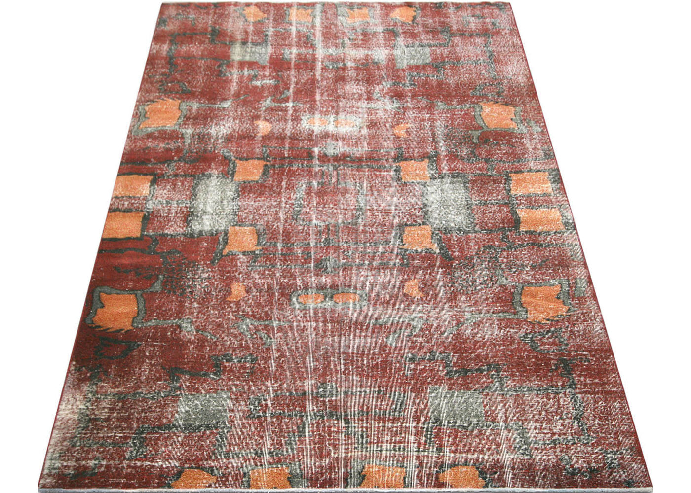 Vintage Turkish Mid-Century-Modern Rug - 6'2" x 9'8" - 140941