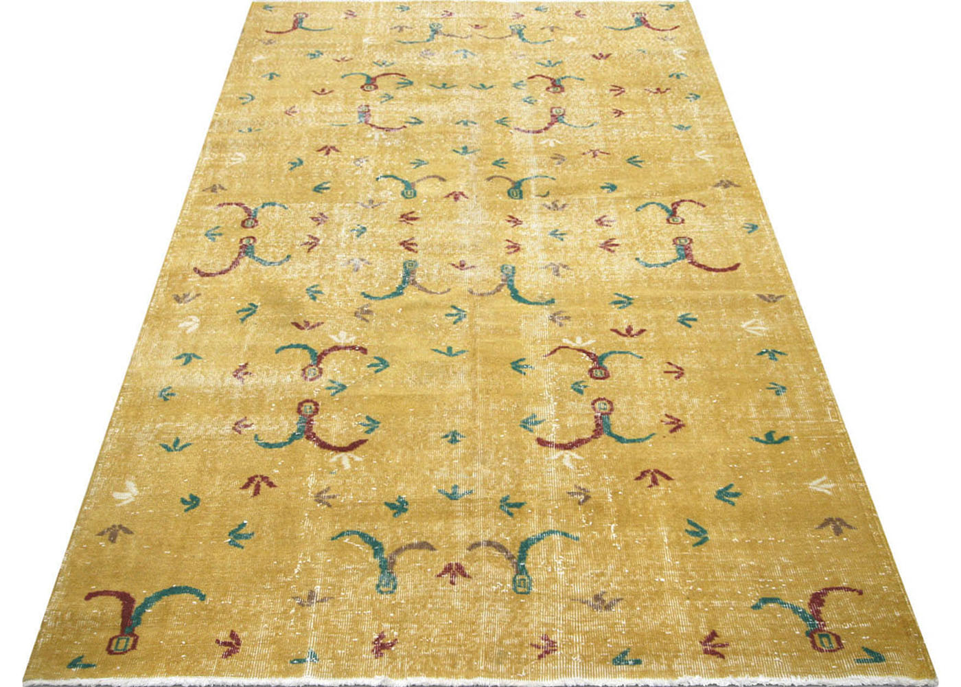 Vintage Turkish Mid-Century-Modern Rug - 5'9" x 8'11" - 140953