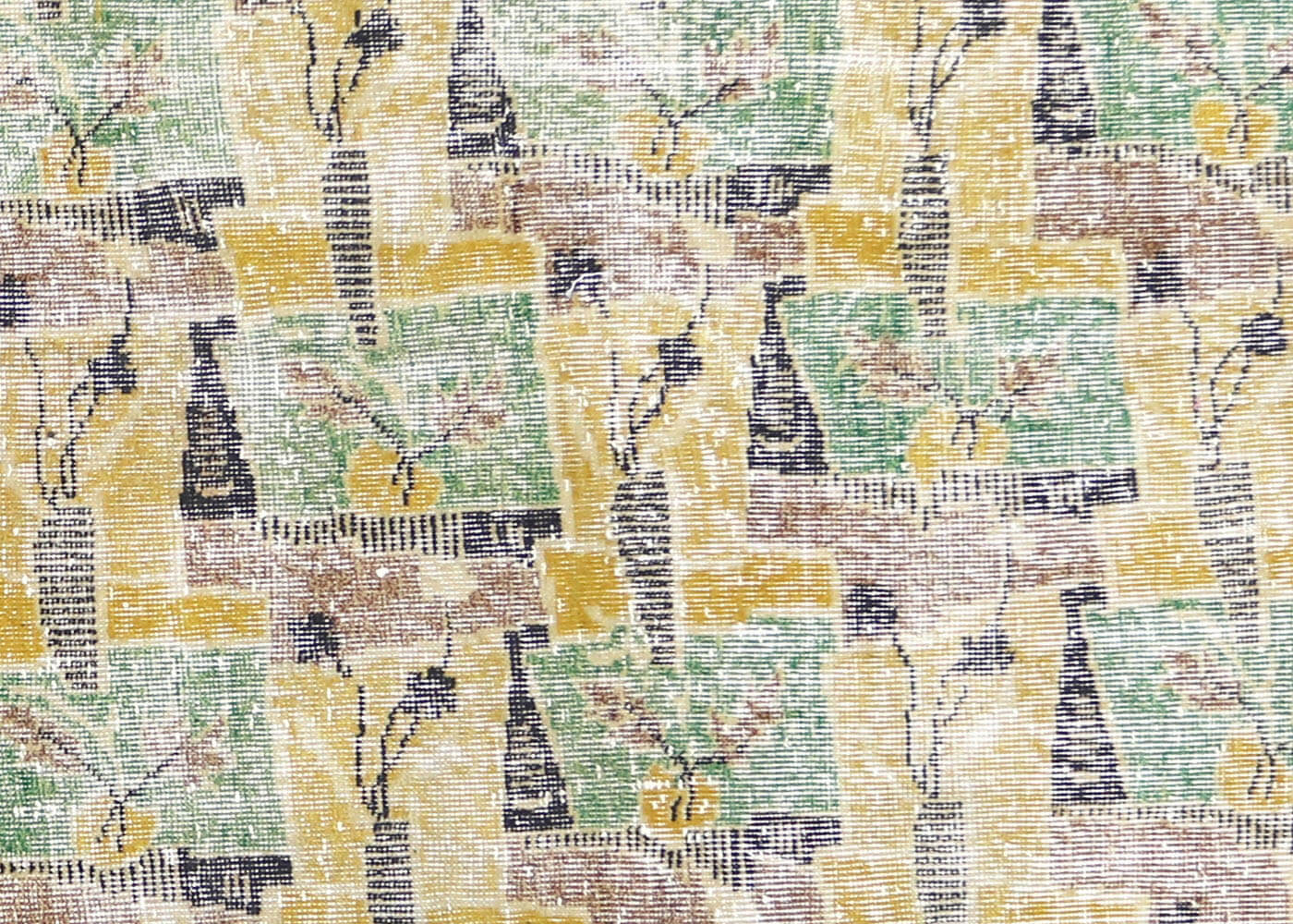 Vintage Turkish Mid-Century-Modern Rug - 7' x 10'5" - 140982