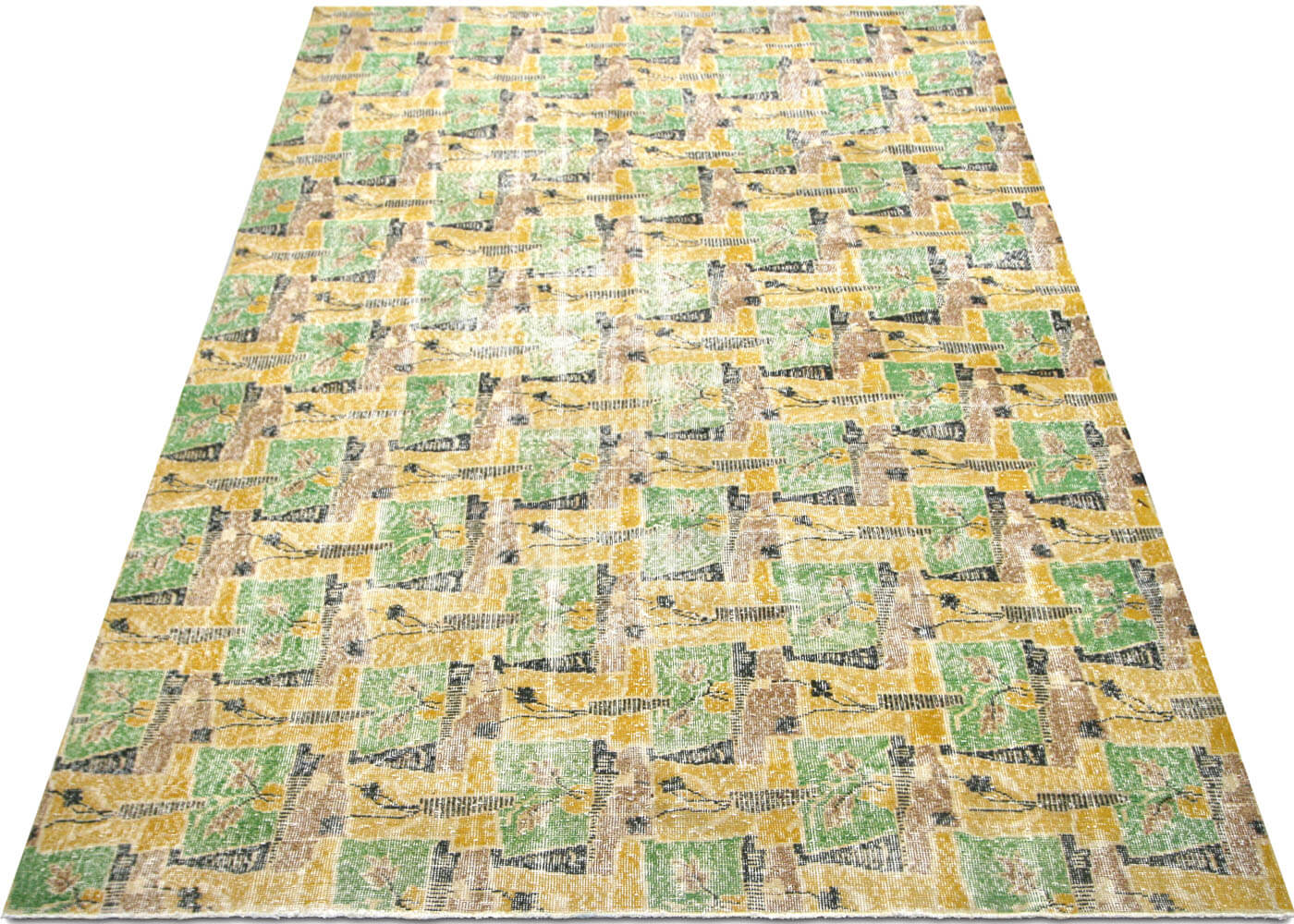 Vintage Turkish Mid-Century-Modern Rug - 7' x 10'5" - 140982